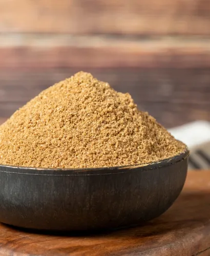 A bowl of finished bovine organ powder of the kind Gembra Health distributes